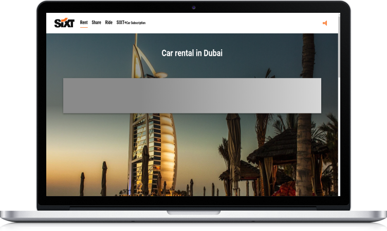 sixt Car rental in Dubai
